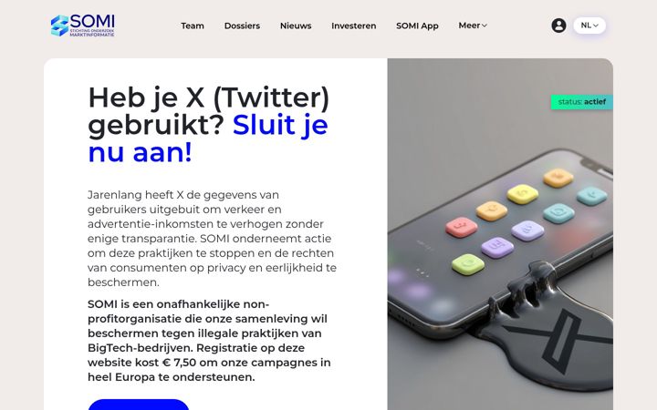 Screenshot of twitterclaim.be