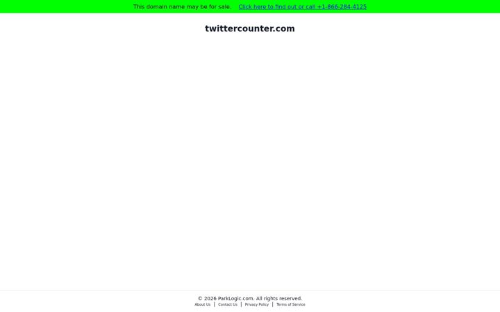 Kuvakaappaus sivustosta twittercounter.com