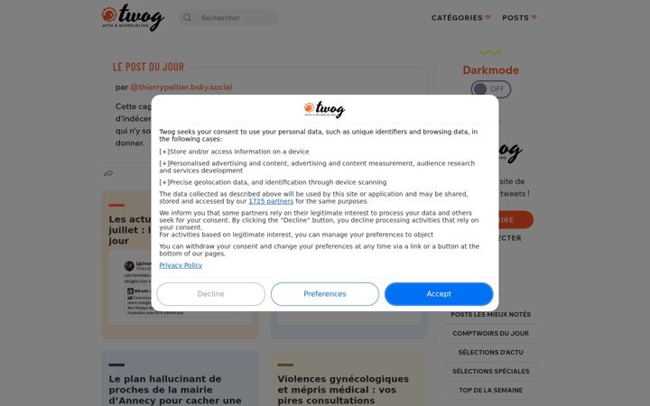 Screenshot of twog.fr