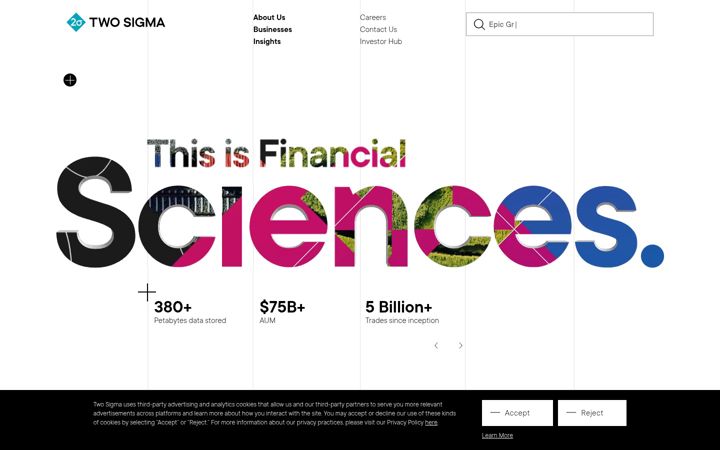 Screenshot of twosigma.com
