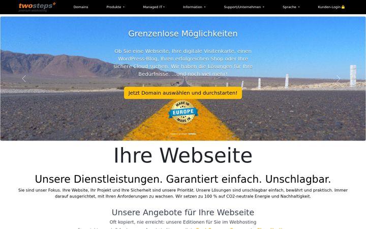 Screenshot of twosteps.net