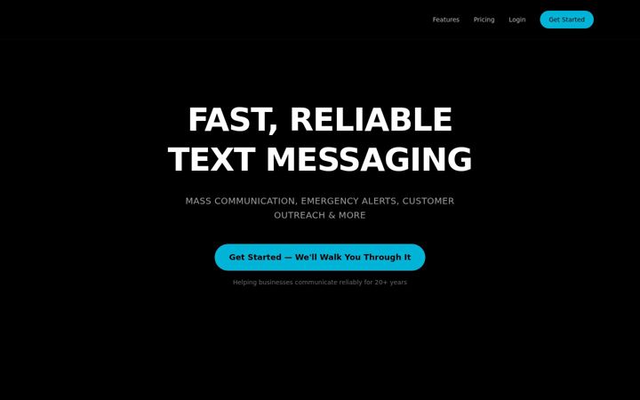 Snimka zaslona za txtwire.com
