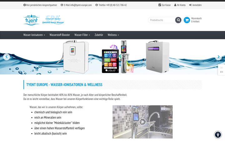 Screenshot of tyent-europe.com