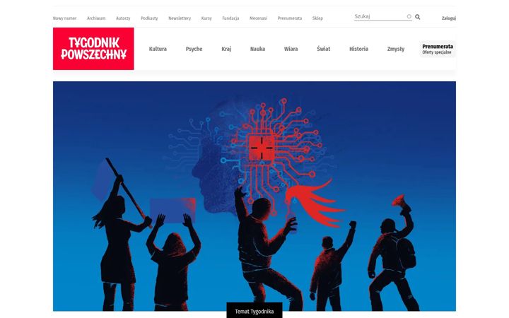 Screenshot of tygodnikpowszechny.pl