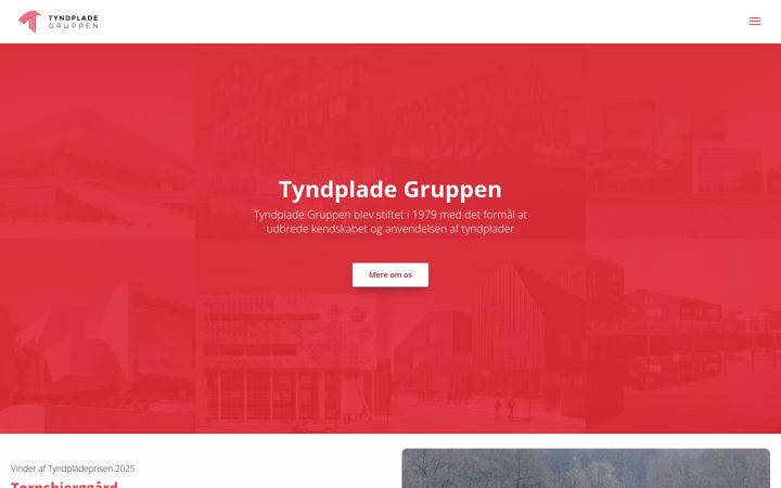 Screenshot ta' tyndpladegruppen.dk