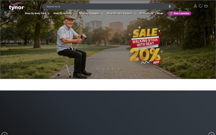 Screenshot von tynorstore.com