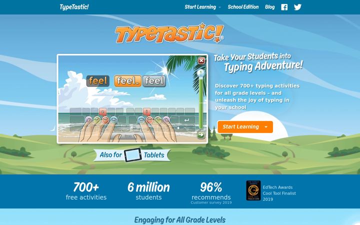 Screenshot of typetastic.com