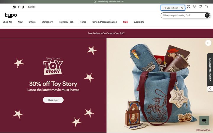 Screenshot of typo.com