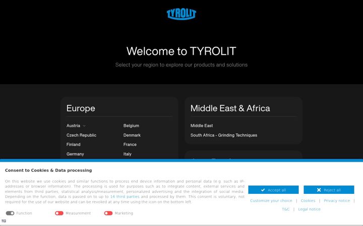 Screenshot of tyrolit.com