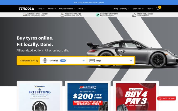 Screenshot of tyroola.com.au