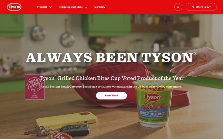 Screenshot ta' tyson.com