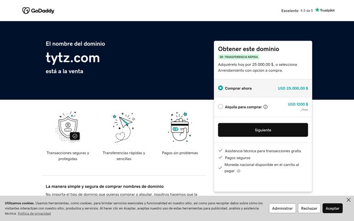 Screenshot of tytz.com