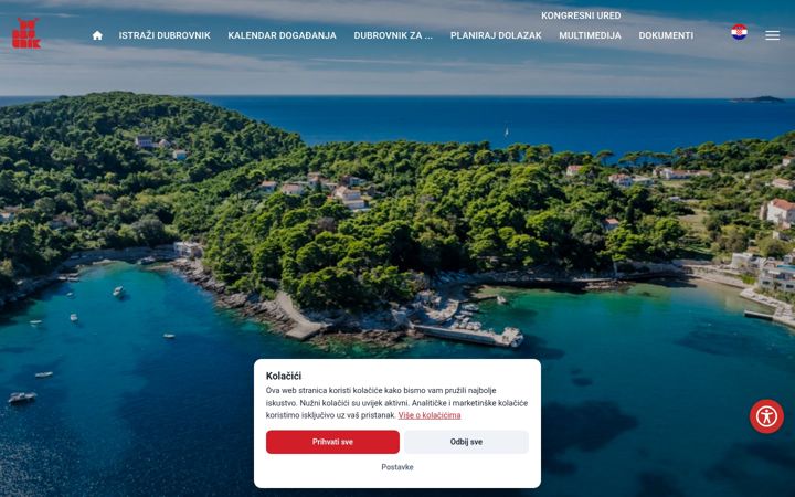 Screenshot of tzdubrovnik.hr