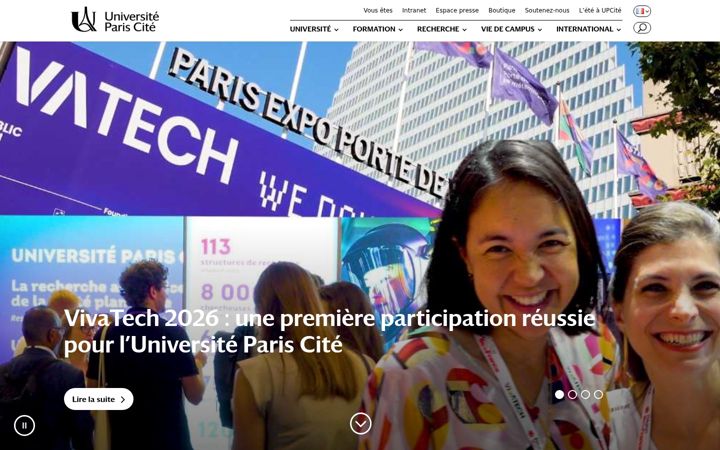 Screenshot of u-pariscite.fr