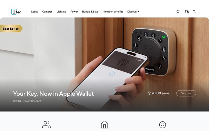 Екранна снимка на u-tec.com