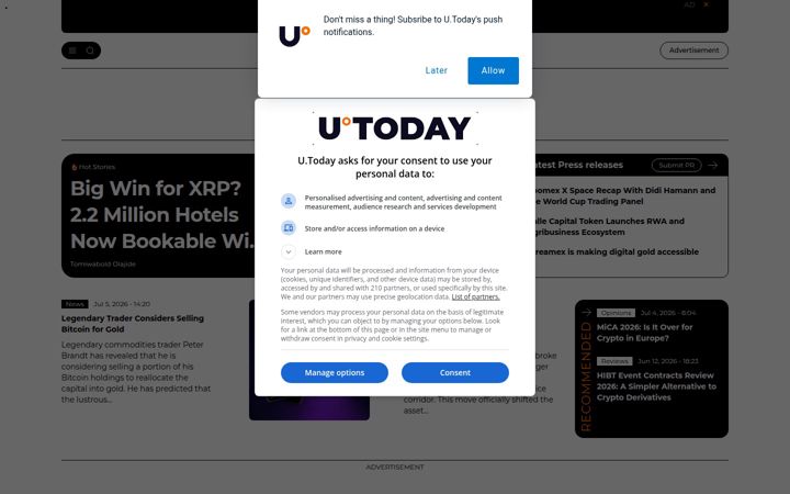Screenshot of u.today