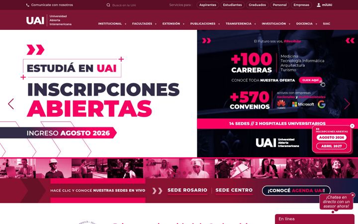 Screenshot of uai.edu.ar