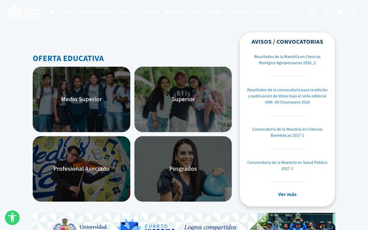 Screenshot του uan.edu.mx