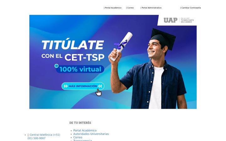Screenshot του uap.edu.pe