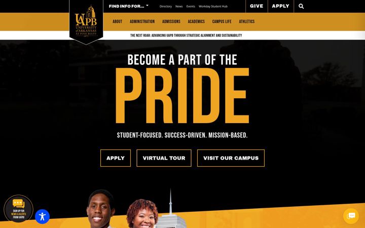 Screenshot of uapb.edu