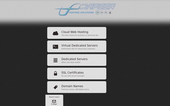 Screenshot of uapeer.us