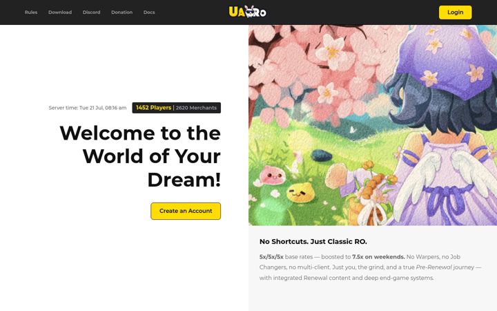 Screenshot di uaro.net