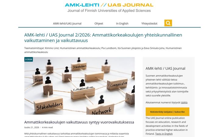 Skjermbilde av uasjournal.fi