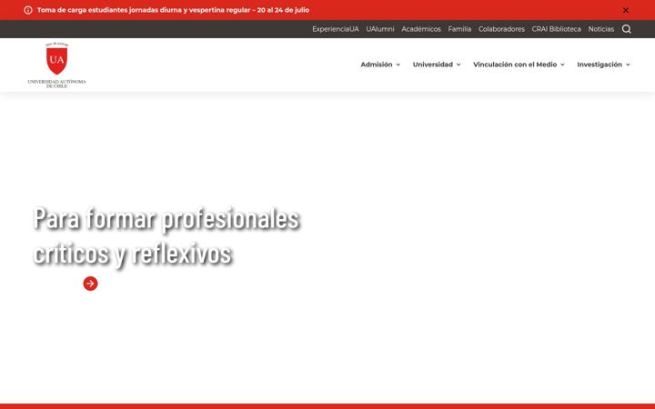 Screenshot of uautonoma.cl