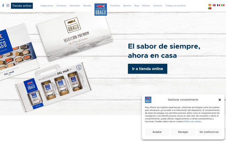 Skärmbild av ubagogroup.com