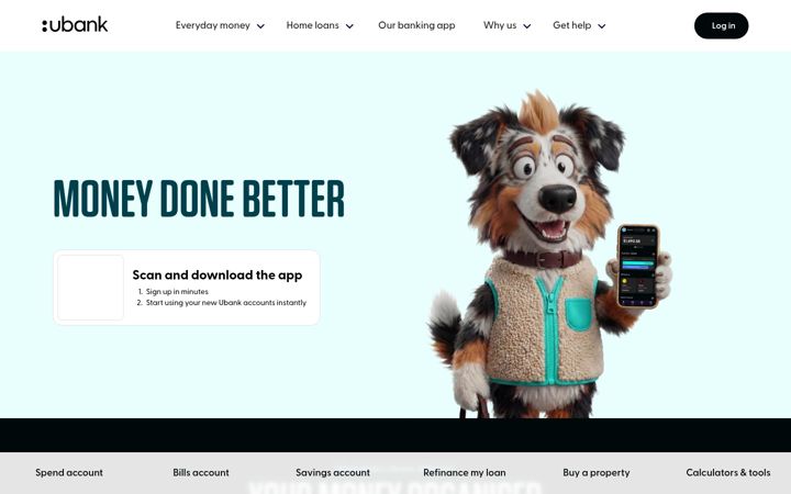Screenshot of ubank.com.au