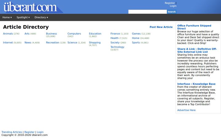 Screenshot di uberant.com