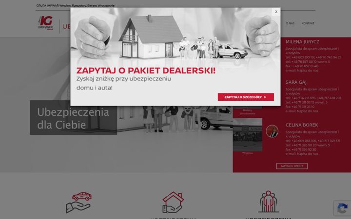 Screenshot of ubezpieczeniaimpwar.pl