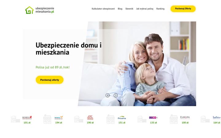 Screenshot of ubezpieczeniemieszkania.pl