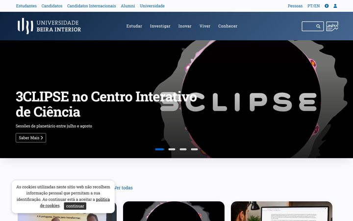 Screenshot of ubi.pt
