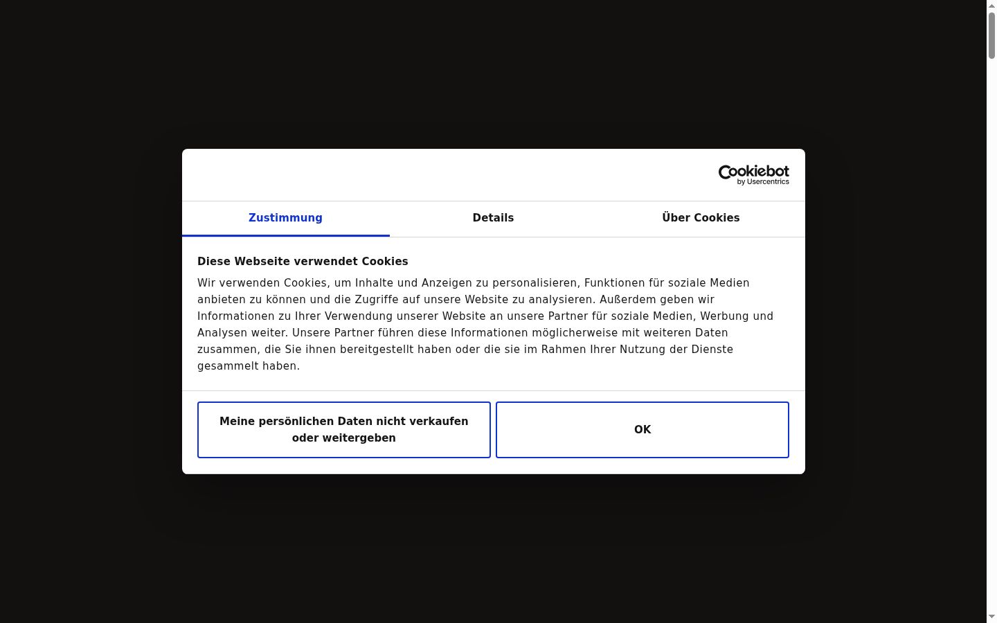 Captură de ecran a bannerului de consimțământ afișat înainte de orice interacțiune