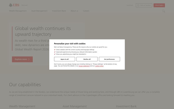 Screenshot ta' ubs.com