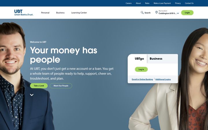 Screenshot of ubt.com