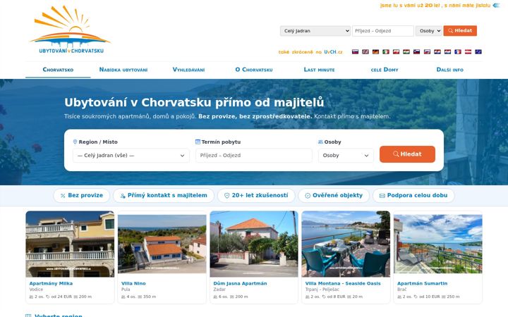 Screenshot of ubytovanivchorvatsku.cz