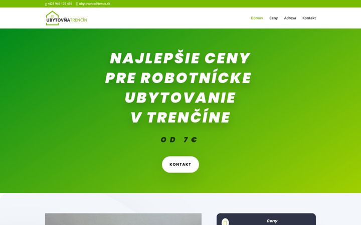 Capture d'écran de ubytovnavtrencine.sk