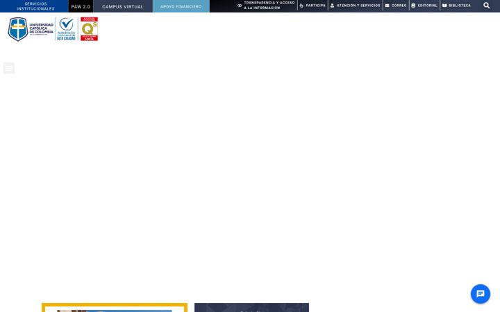 Screenshot of ucatolica.edu.co