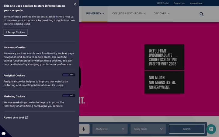 Screenshot of ucb.ac.uk