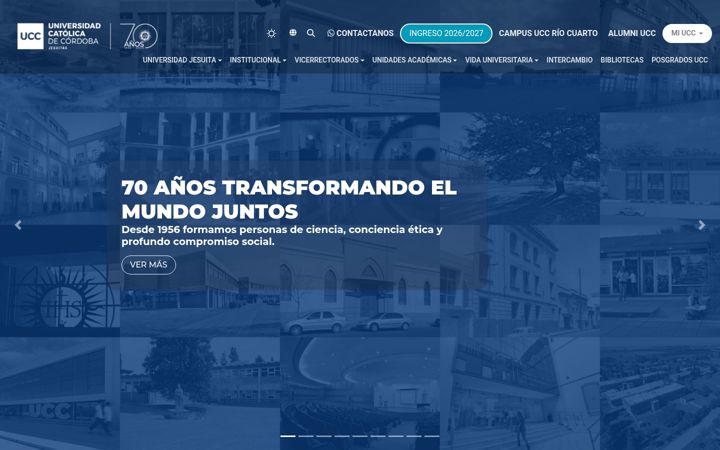 Screenshot of ucc.edu.ar