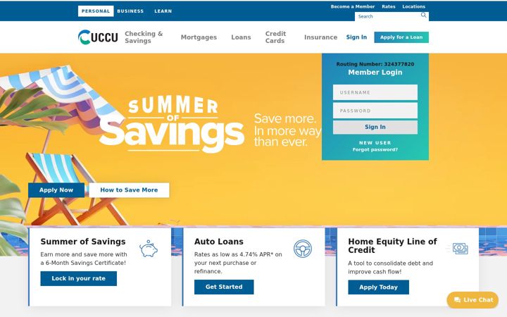 Screenshot of uccu.com