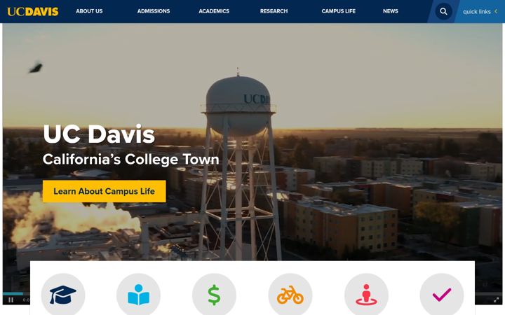 Screenshot ta' ucdavis.edu