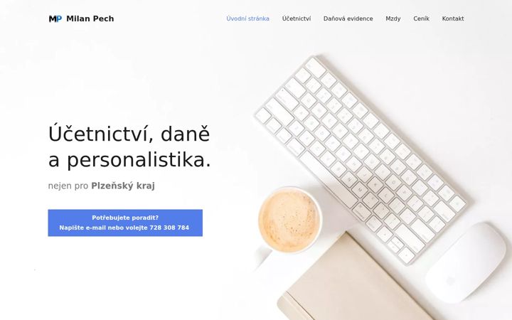 Snímek obrazovky ucetnictvipech.cz