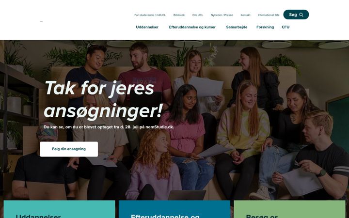 Screenshot of ucl.dk