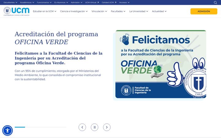 Screenshot of ucm.cl