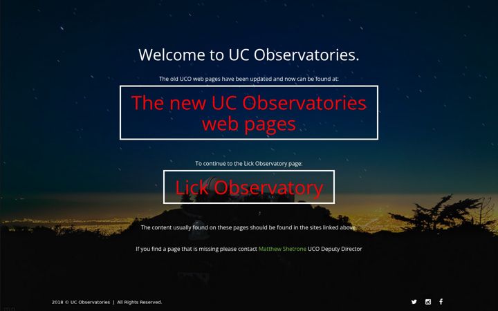 Screenshot of ucolick.org