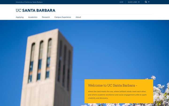 Screenshot του ucsb.edu