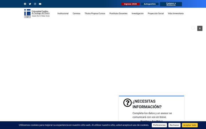 Screenshot of ucse.edu.ar
